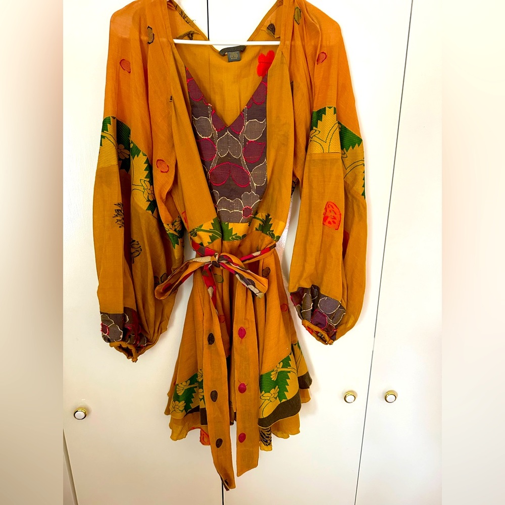 Paul Ropp Bohemian Tie-Waist Shirtdress